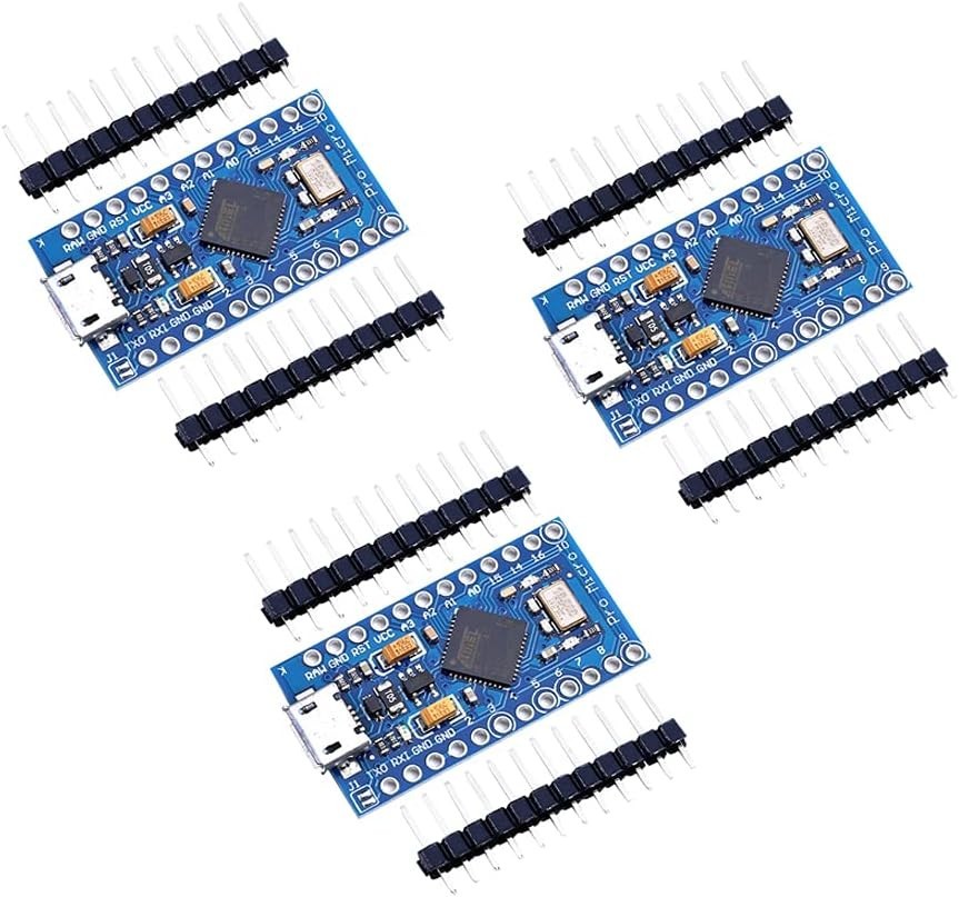 Pro Micro ATmega32U4 5V 16MHz Microcontroller – 3pcs Compact Development Boards