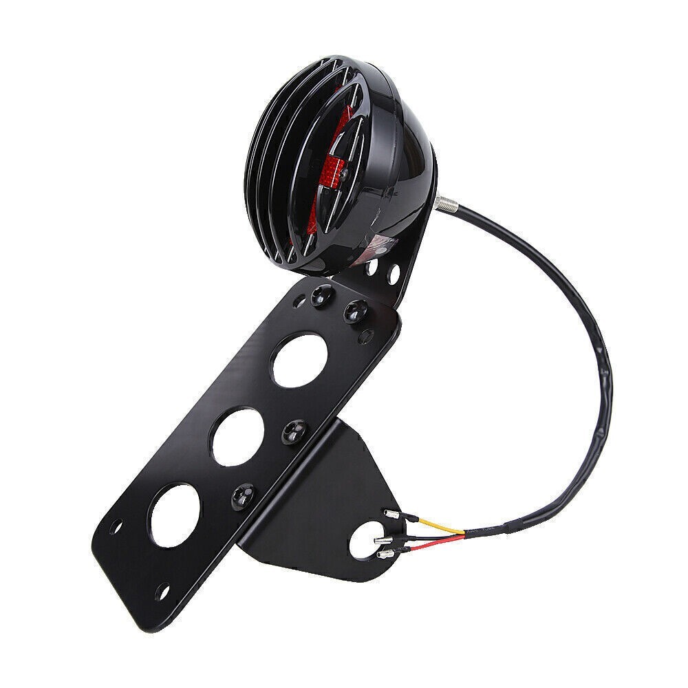 Side Mount LED Tail Light Bracket For Harley Bobber License Plate With Bracket