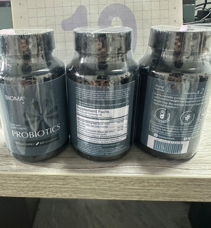 BIOMA Probiotics Digestive Health Gut Support for Men & Women 60 Capsules-3 Pack