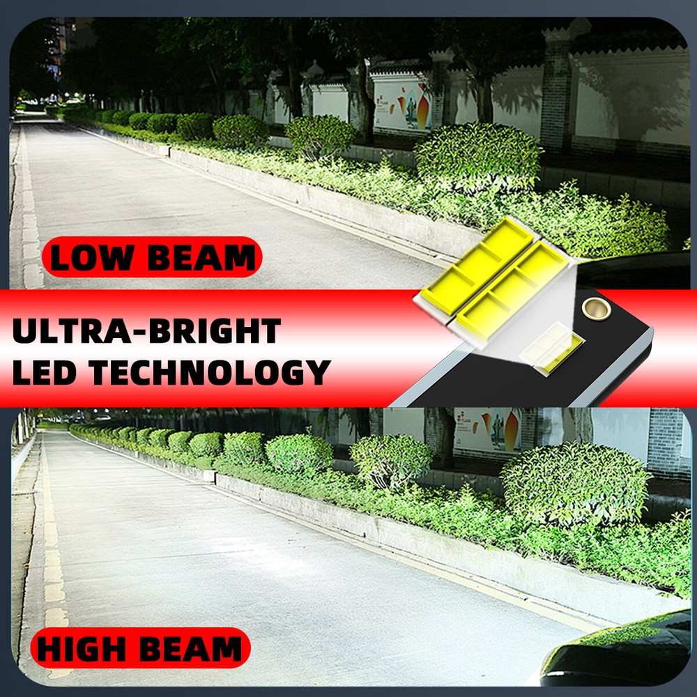 2X H4/9003 LED Headlight Bulb Conversion Kit High/Low Beam Super Bright 6500K