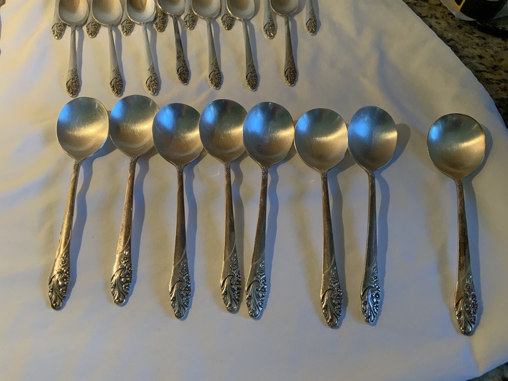 Oneida Community Flatware 51 Pieces With Plastic Footed Chest