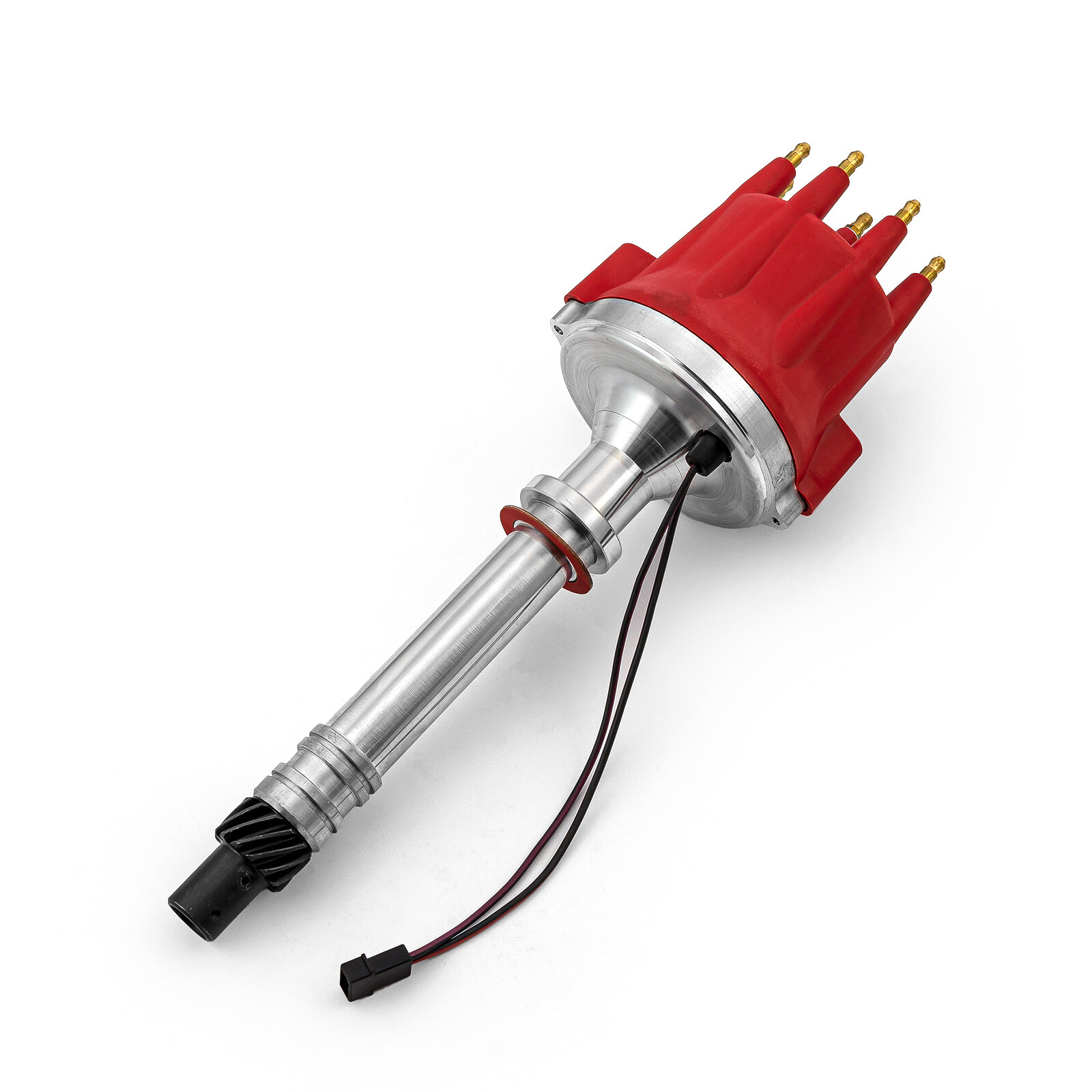 Chevy SBC 350 BBC 454 8000 Series Pro Billet Distributor [Red Screw-on]