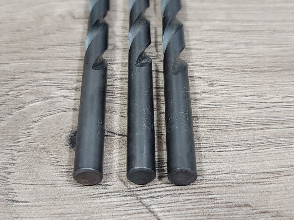 3ea C-L HS USA DRILL MACHINIST BITS 17/64" EUC