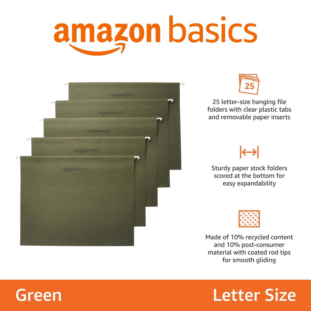 Hanging Organizer File Folders for Efficient Filing Sturdy Adjustable Tabs