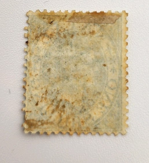 SINGLE NATAL ONE SHILLING GREEN POSTAGE STAMP - USED
