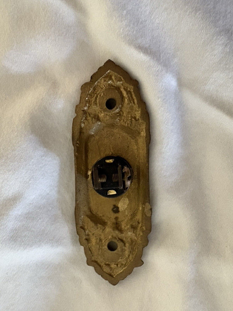 Ornate Brass Door Bell Switch