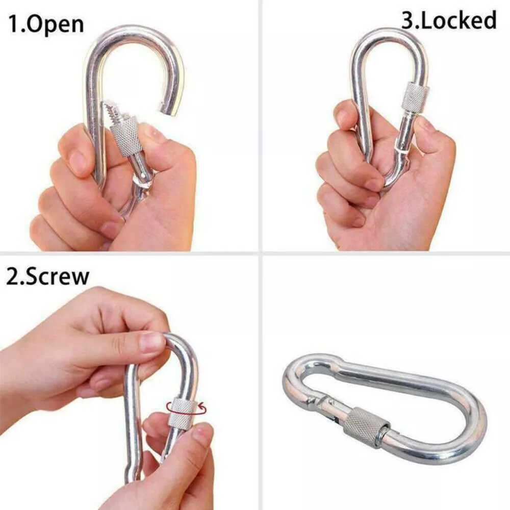 2000 LBS Strong Fishing Magnet Kit Double Sided Pull Force 20m Rope Carabiner