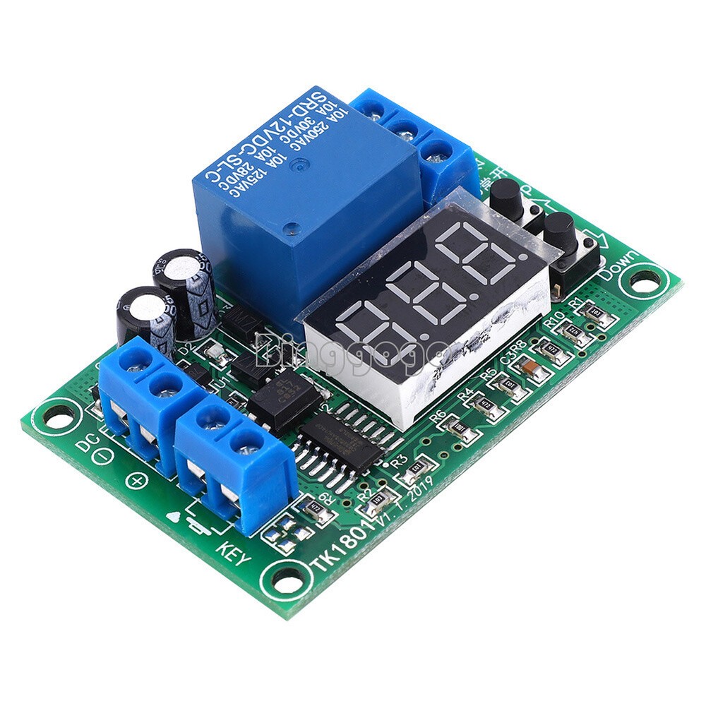 DC 12V Display Delay Timing Relay Module Timer Relay Board 1-999 Seconds