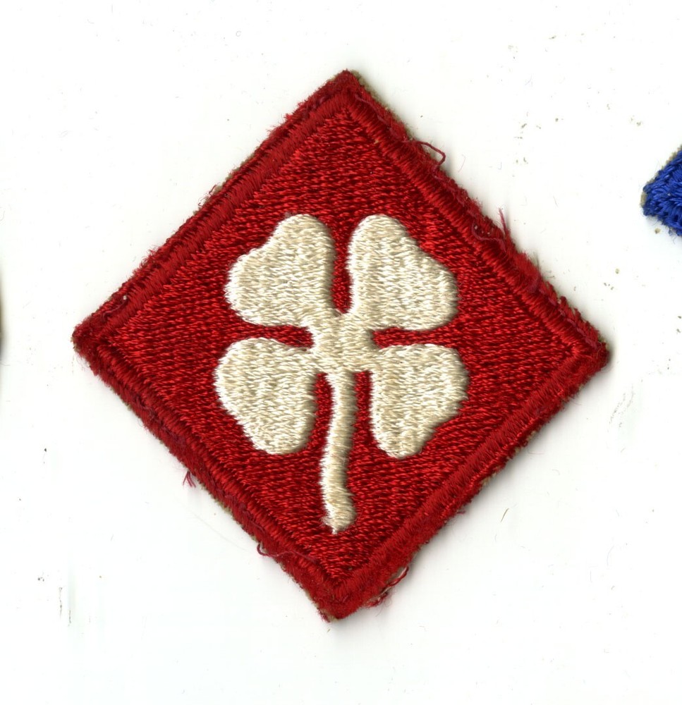 Fourth Army White Back Patch WWII Vintage Pearl Harbor Pacific Training