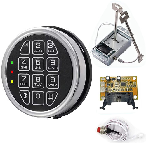 Gun Safe Lock Replacement Safe Electronic Solenoid Lock & 2 Master Key