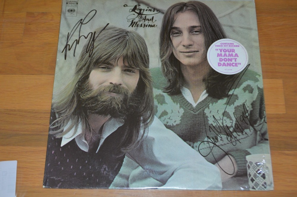 Kenny Loggins / Jim Messina Signed "Self Titled" Original LP Cover Beckett COA