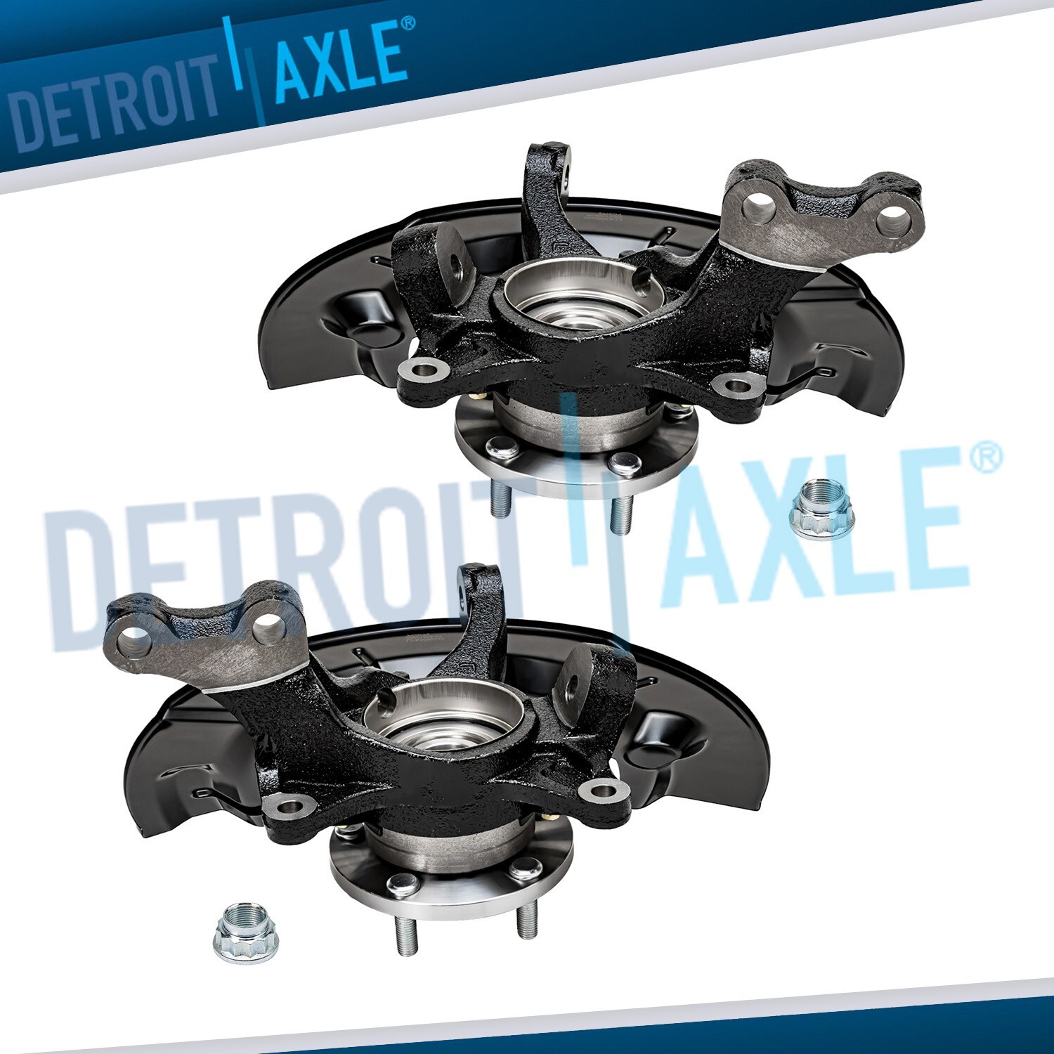 Front Steering Knuckles & Wheel Hub Bearings Set for Toyota Camry LE XLE L 2.5L