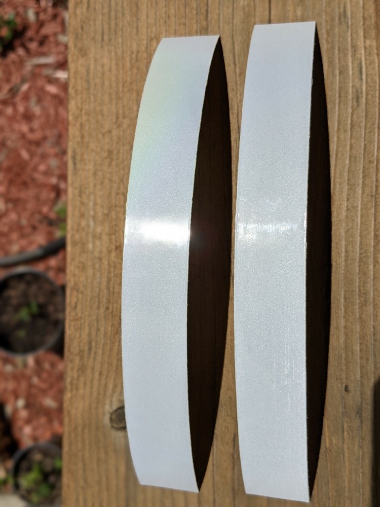 Silver Retro Reflective Tape 2 strips 8" x 1"