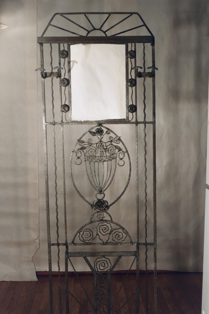 Art Deco Wrought Iron Hall Tree