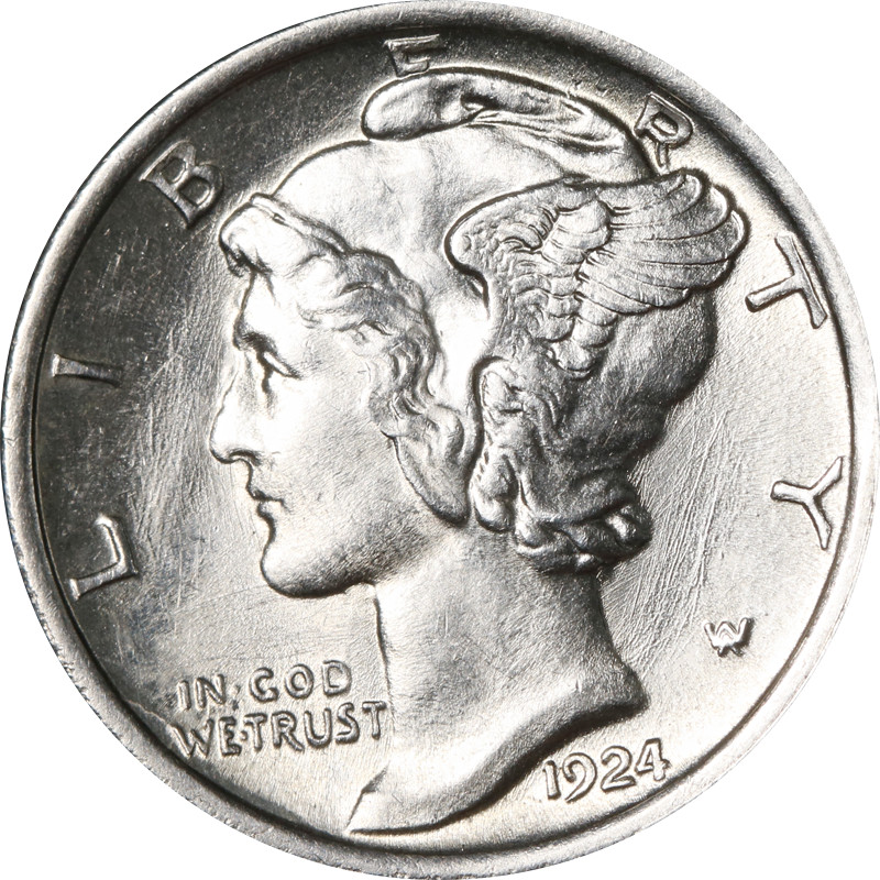 1924-P Mercury Dime - Full Split Bands