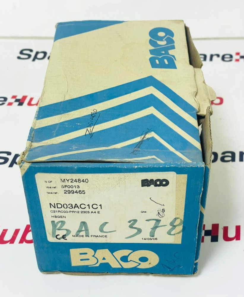 BACO ND03AC1C1 Key Operated Selector Switch