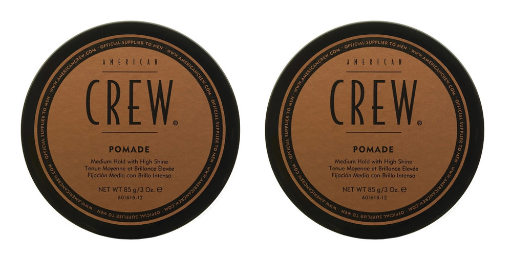 American Crew Pomade, Medium Hold, High Shine, 3 oz (2 Pack)