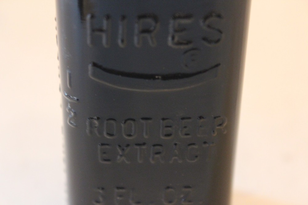Vintage HIRES ROOT BEER Extract 3 oz Bottle - Almost Full! L#252