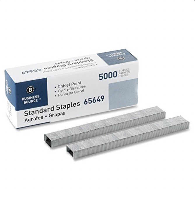 Business Source Standard Chisel Point Staple (5000-Pack) BSN65649
