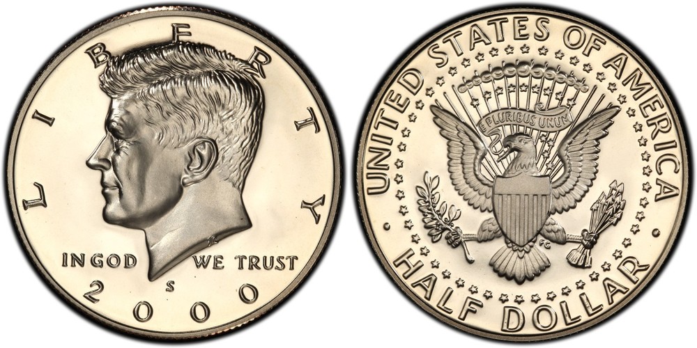 2000-S Silver Kennedy Half Dollar Gem Proof