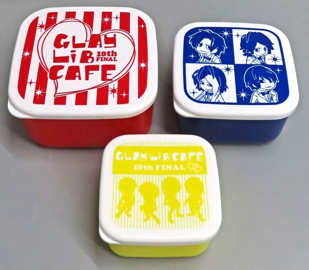 GLAY LiB CAFE 2017 Storage Container Set 3pcs Microwave Safe PP Plastic