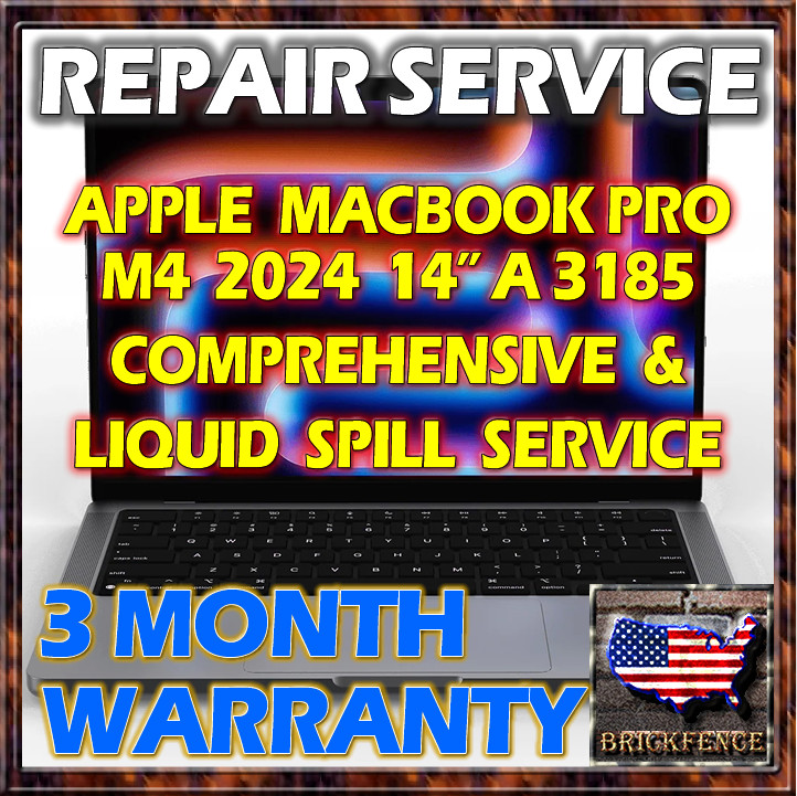 2024 APPLE MACBOOK PRO 14 A3185 M4 LAPTOP 820-03400-A LOGIC BOARD REPAIR SERVICE