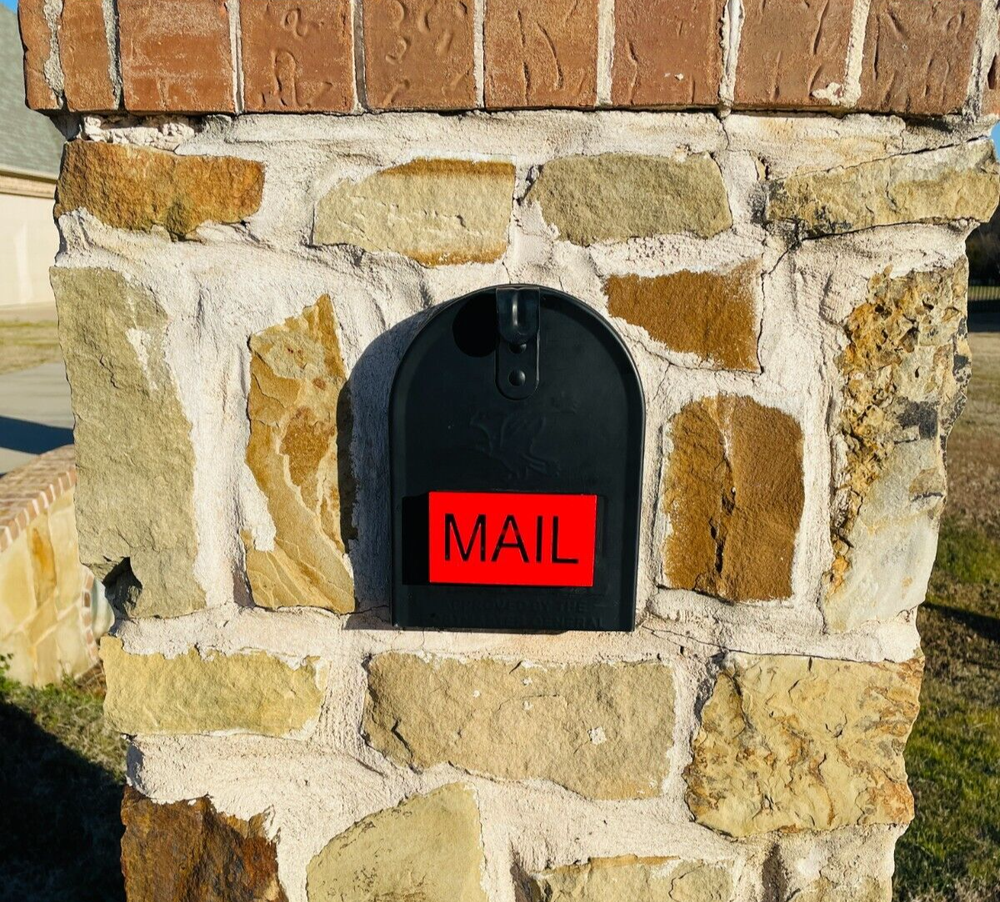 MAIL Mailbox Flag Solution Universal Front Mount Design Stylish Replacement Red