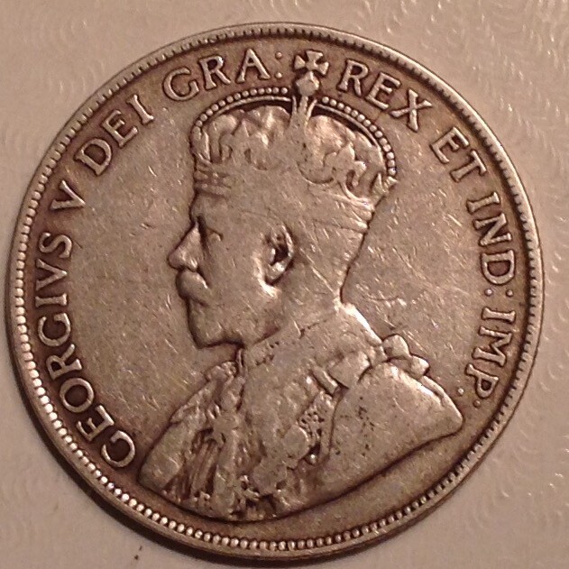 1914 Canada George V 50 Cents cd
