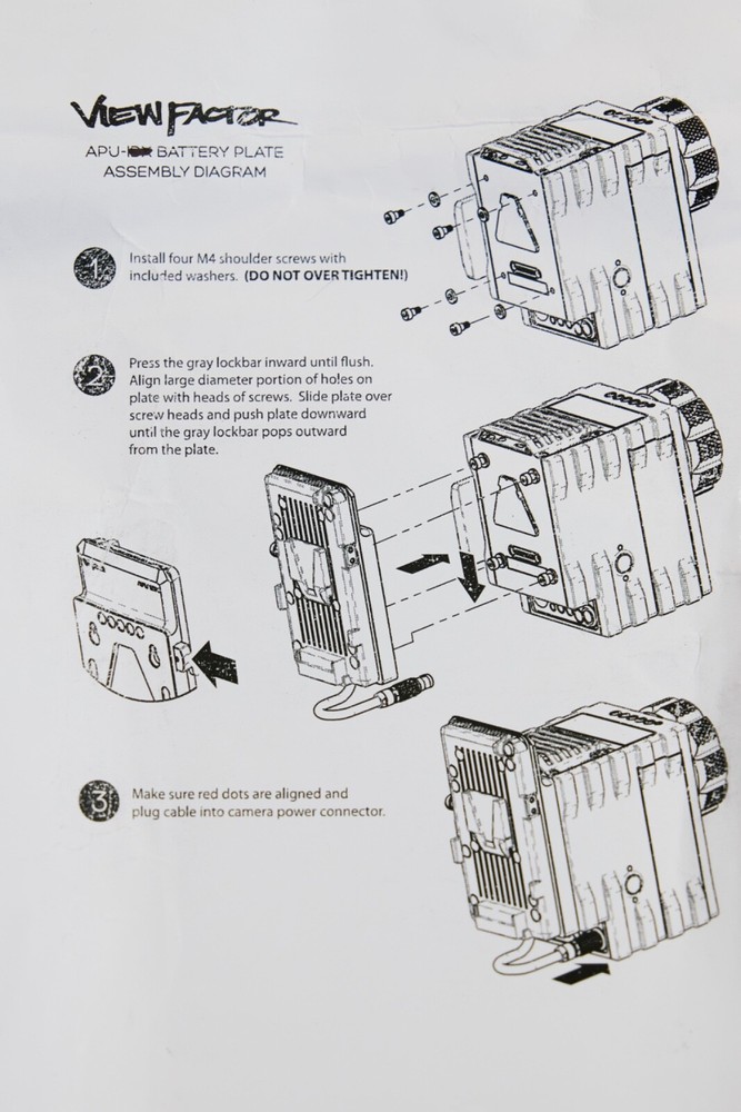 ViewFactor APU-AB Battery Plate for RED cameras