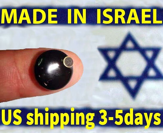 UHF 400–470MHz Spy Transmitter • 300 meters Range • Tiny Size • Made in Israel !