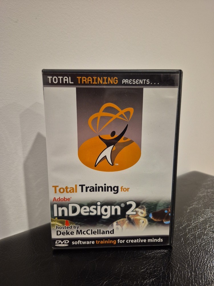 Total Training for Adobe InDesign 2 DVDs CD-ROM 2002 Complete Tutorials Set
