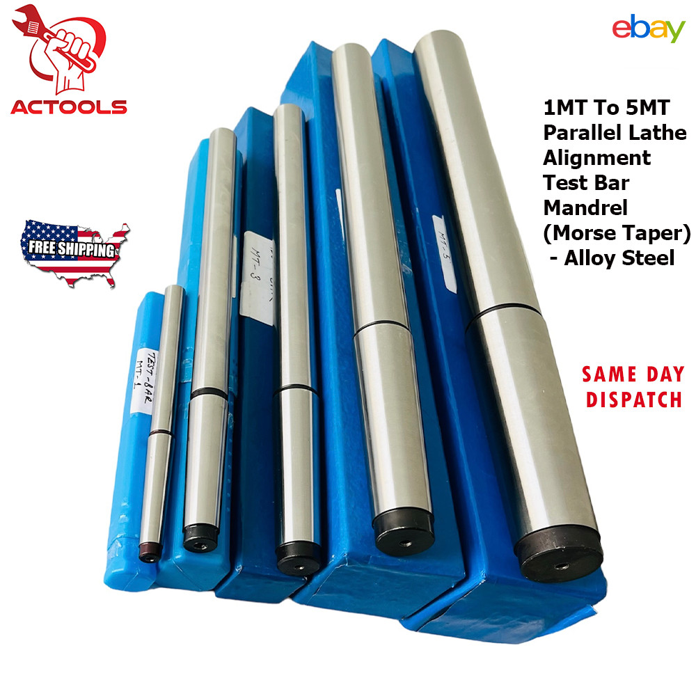New Lathe Alignment Test Bar Shank Size 1MT, 2MT, 3MT, 4MT, 5MT  ACTOOLS USA