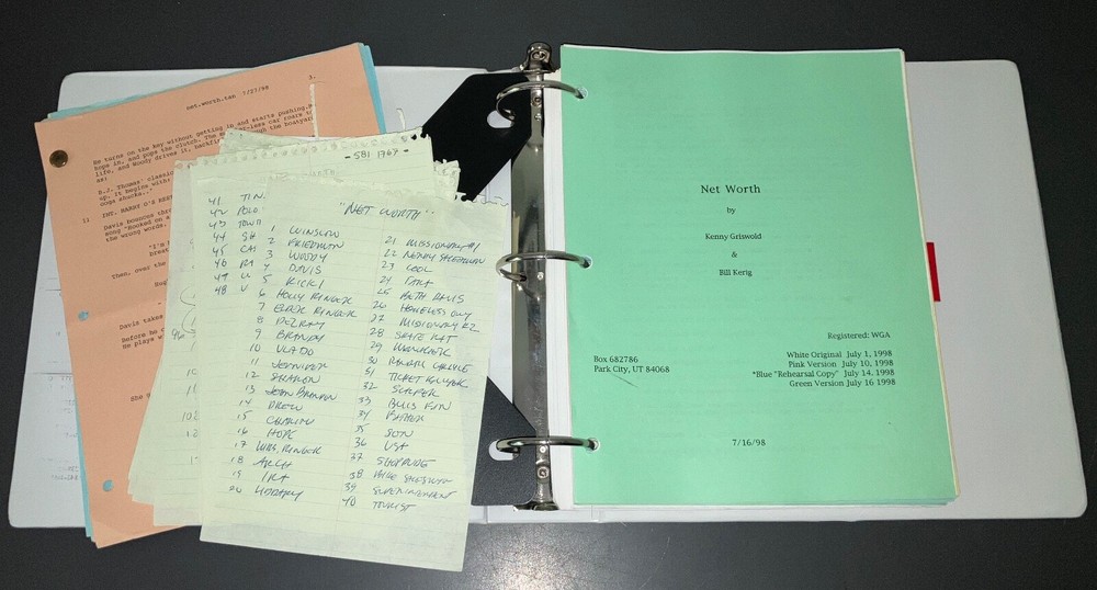 NET WORTH (7/16/98) Asst. Dir. LOADED FINAL DRAFT SCRIPT & PRODUCTION BINDER+COA