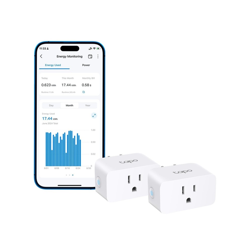 TP-Link 𝗧𝗮𝗽𝗼 Smart Plug Wi-Fi Mini, Energy Monit