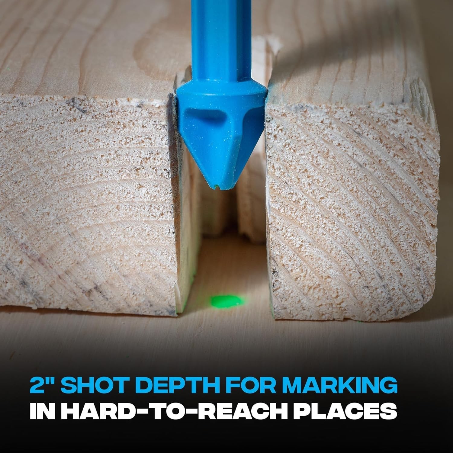 OX Tools Tuff Shot Deep Hole Marker Chalk Powder Spray 250 Bursts Green