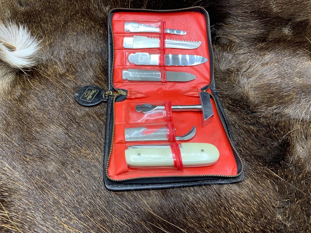 Vintage Barlow Tool Kit With Zippered Case - Handle & 9 Tools Mint & Rare