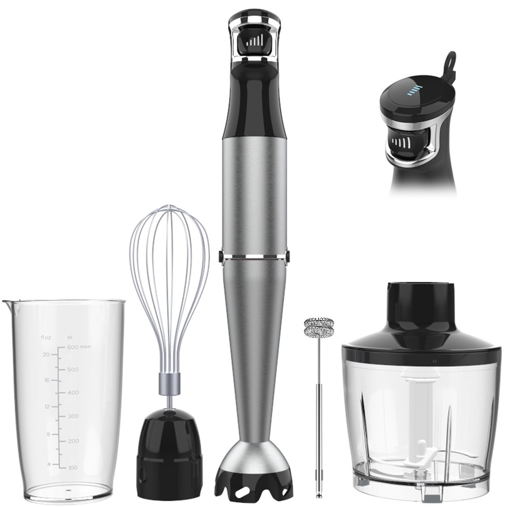 Immersion Blender Handheld Corded Hand Blenders Set 1100W, Trigger Variable S...