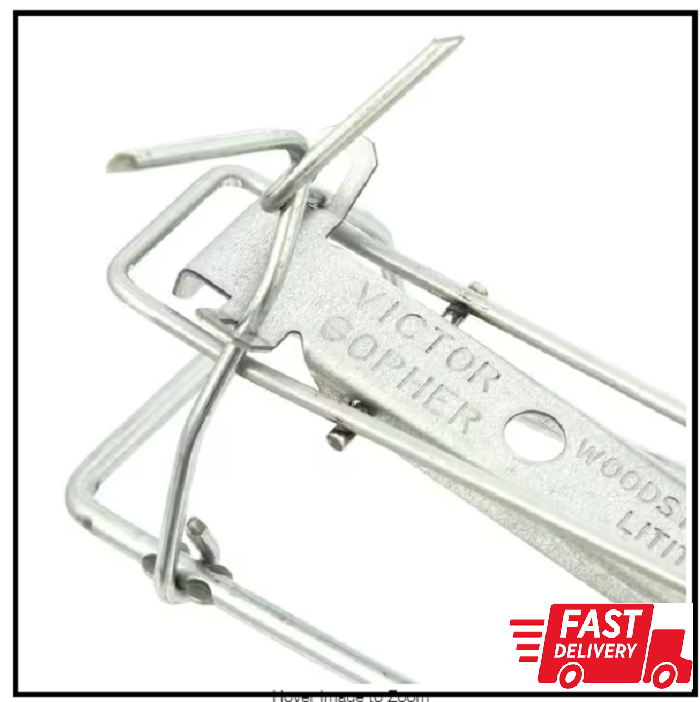 Easy-Set Outdoor Gopher Trap Galvanized Steel Allows Durable Soil Types (2-Pack)