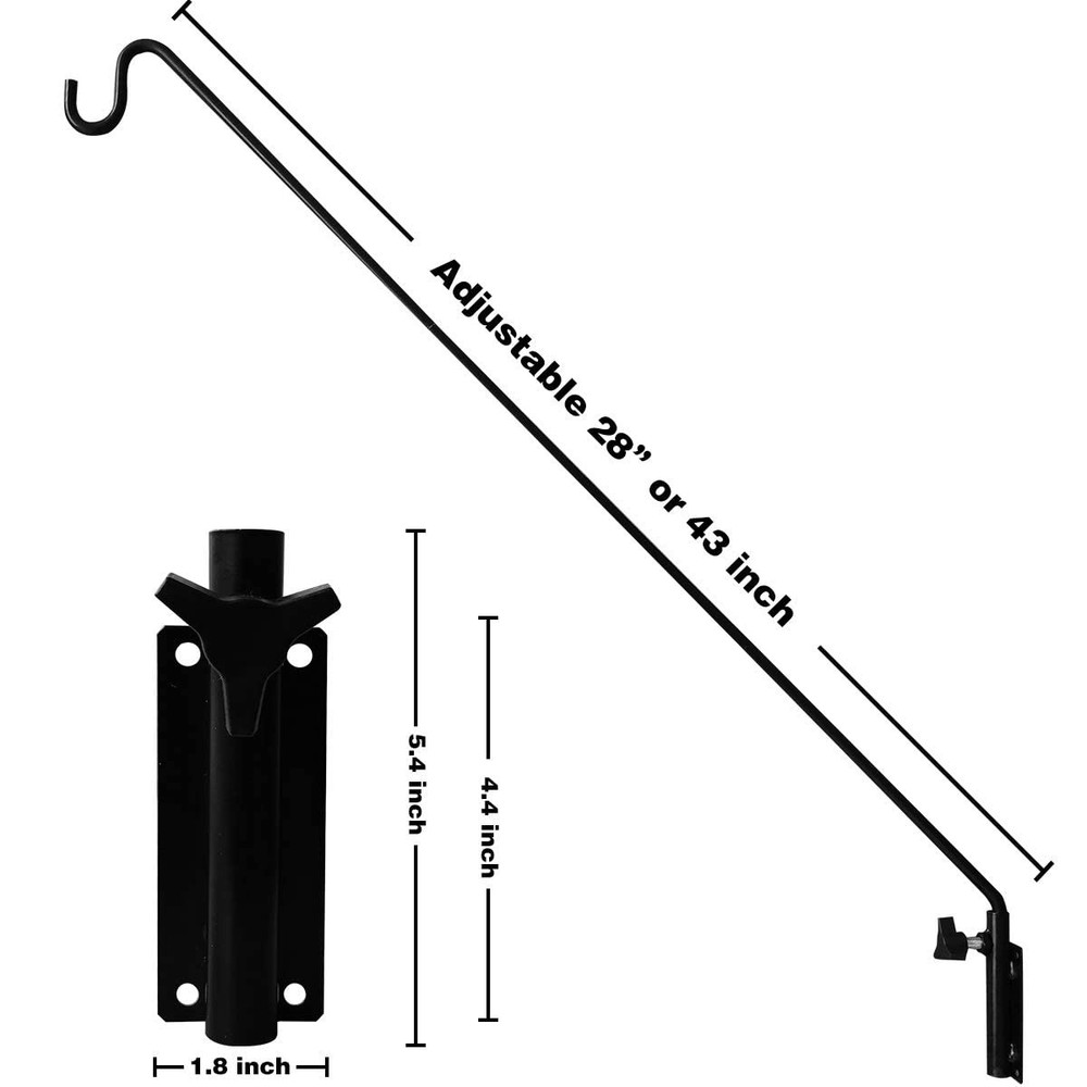 Heavy Duty Extended Reach Wall Mounted Deck Hook Wall Pole,Bracket Direction ...