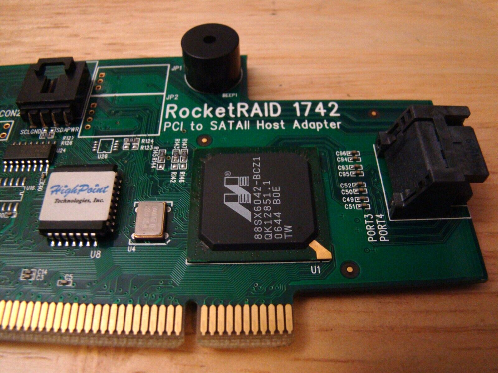 HighPoint RocketRAID 1742 4 Channel PCI SATA 3Gbps RAID Controller/WITH CABLES-2