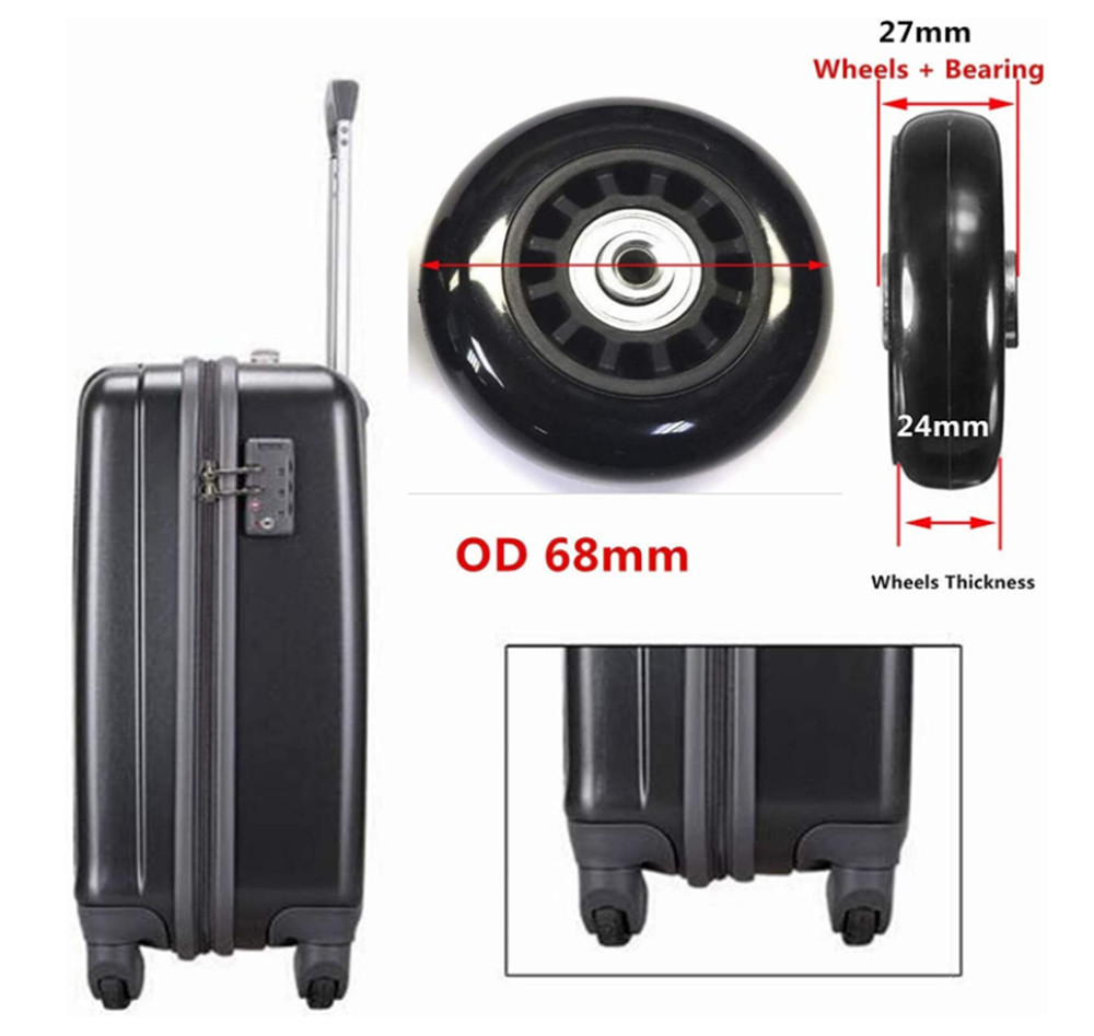 2pcs Luggage Wheel Suitcase Replacement Wheel Caster Wheel Replacement Part