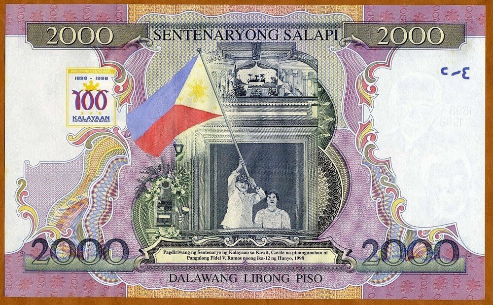 Philippines 2000 PESOS P-189 1998 Commemorative Folder w/Currency UNC Large NOTE