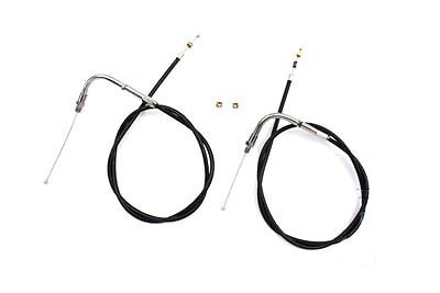 V-Twin 36-0859 Black 33-1/2" Throttle & Idle Cable Set for 90-95 Big Twin