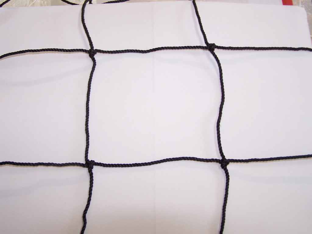 100' x 4’ Soccer Net Hard Impact Black Square 4" Mesh #36 Nylon Net