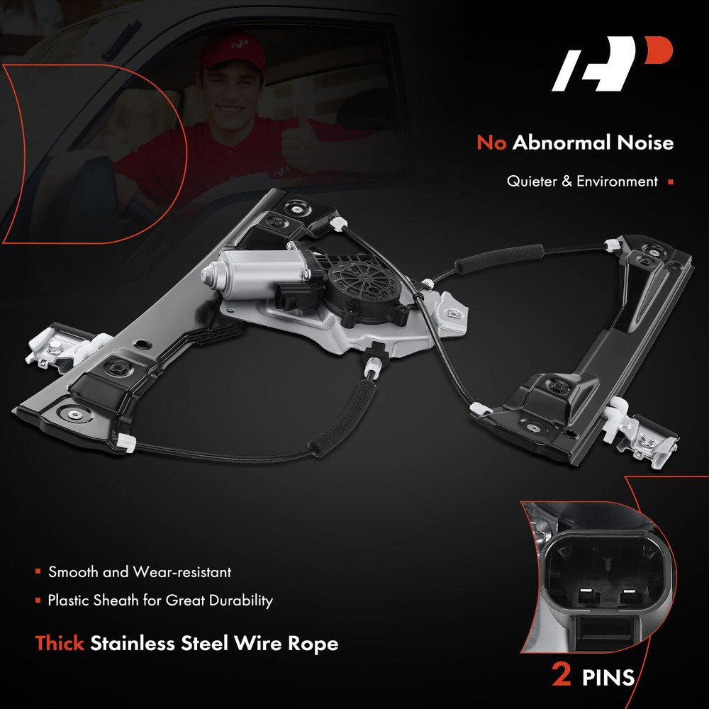 Front Right Window Regulator & Motor Assembly for Chevrolet Volt 11-14 2-Pins