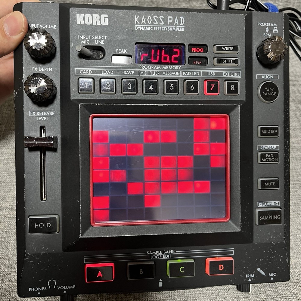 [AS IS] KORG KAOSS PAD KP3 Dynamic Effect Sampler sequencer with adapter box
