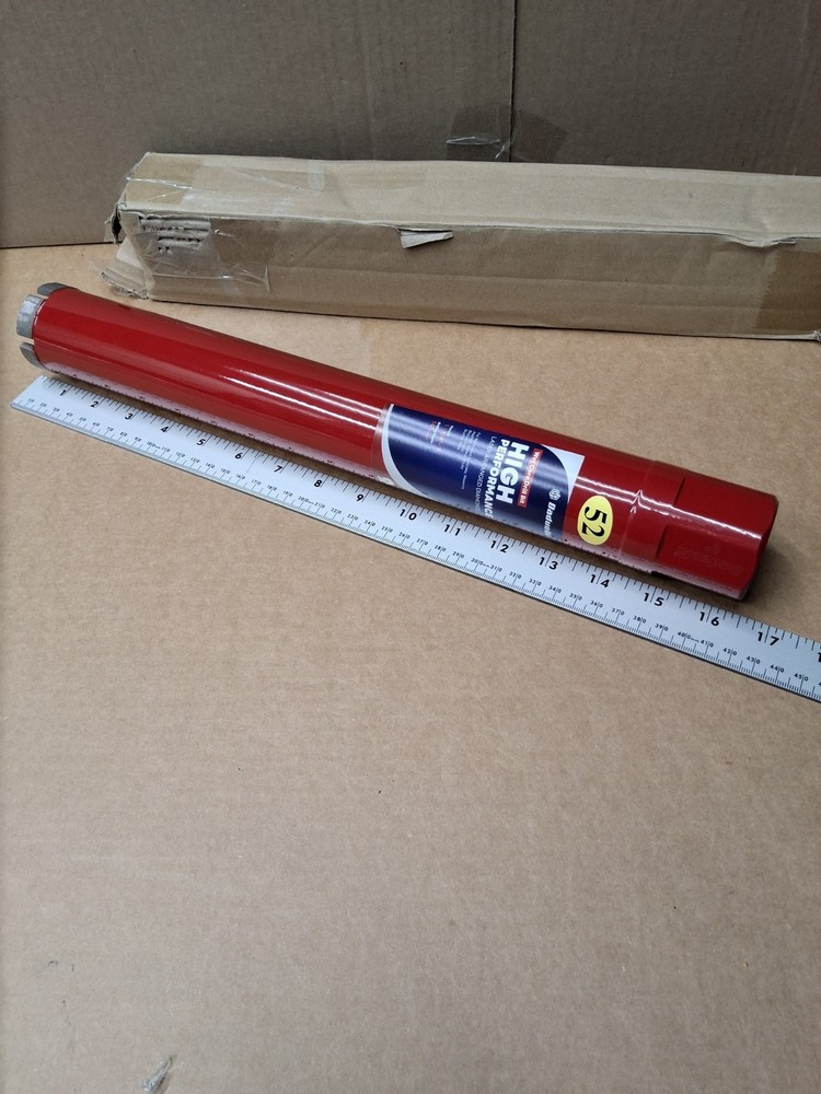 2" Wet Core Drill Bit with High Density Diamond Segments, 14" Depth