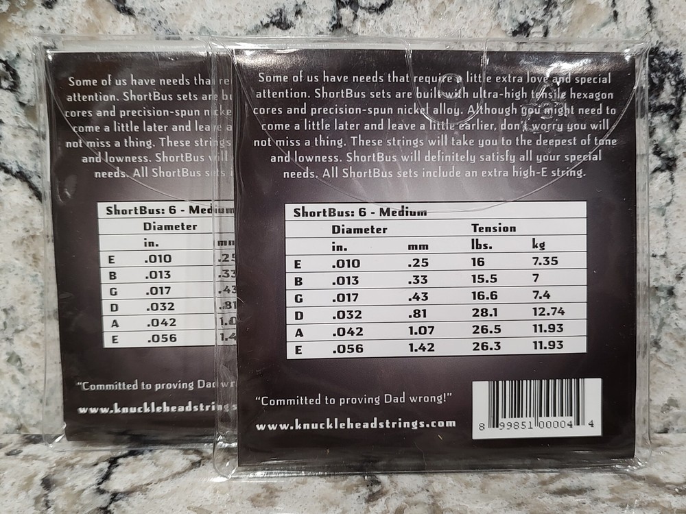 2 packs KNUCKLEHEAD ELECTRIC GUITAR STRINGS 10-56 - MEDIUM