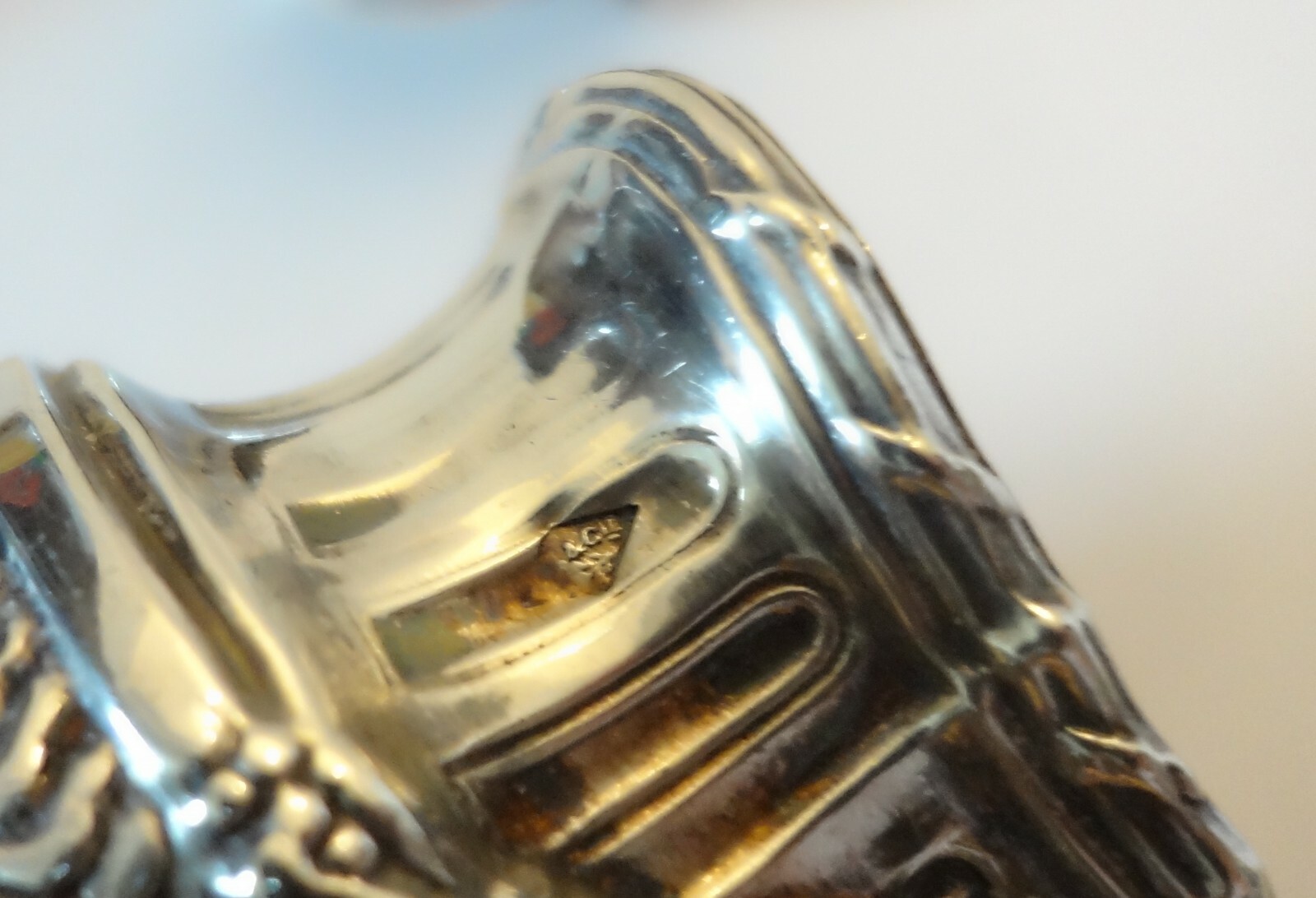 Pair Antique French Salt Cellars PAUL BOUTON & CIE - Glass Liners are Missing