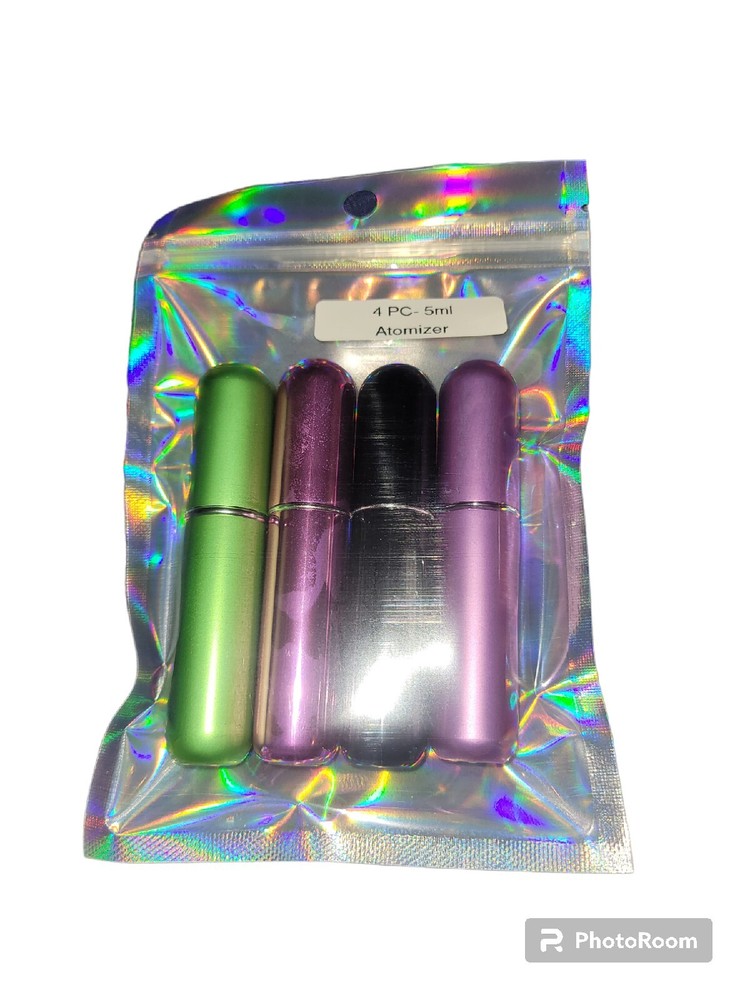 Mini Refillable Travel Portable Perfume Atomizer Bottle Spray Pump Case 4pcs 5ml